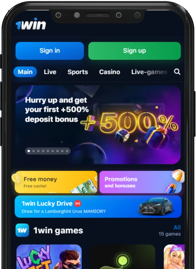 1Win app for Android and IOS for players from India